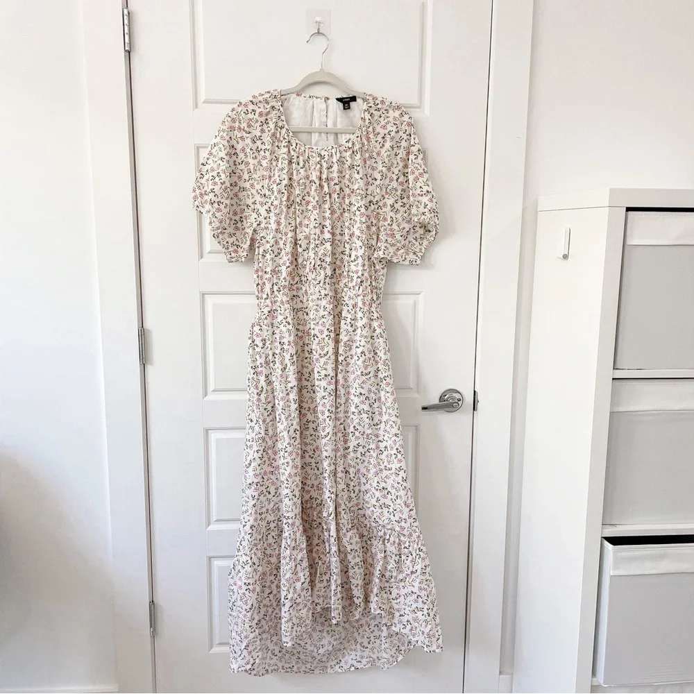 NEW J. Crew Side-cutout cotton poplin dress meadow floral